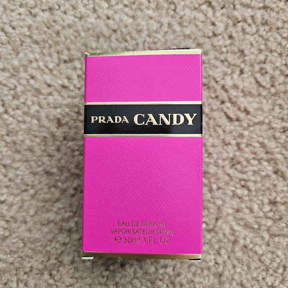 EMPTY lot of 2 Prada Candy glass perfume bottles 1 fl oz each with box - Picture 4 of 11